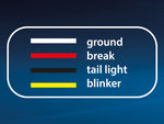 Autoline LED aizmugurējais kombinēts lukturis, 12-24V, apaļš, 3 funkcijas: gabarītgaisma / bremzes / pagrieciens, 140x30mm, IP67