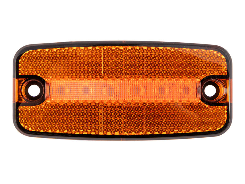 Amber side marker lamp + indicator + reflector. 12-24V DC