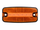 Amber side marker lamp + indicator + reflector. 12-24V DC