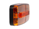 Amber side marker lamp + indicator + reflector. 12-24V DC