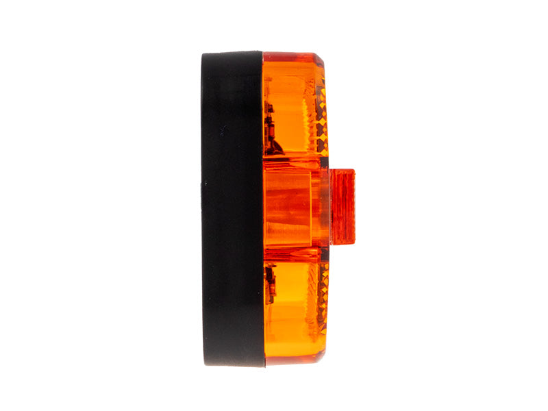 Amber side marker lamp + indicator + reflector. 12-24V DC