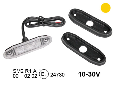 Светодиодный кант желтый 77x23x23 мм 10-30 В