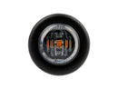 8-32V Optibeam Dark Phantom luminaire, IP67, black, yellow light, PC, ø 18.90 x 16.20mm, ECE R148, ECE R10, lead 2.1m, 2-pin open cable