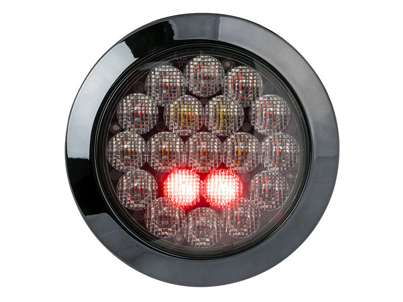 10-30V LED aizmugurējais lukturis, ECE R148, EMC R10, IP67, melns, kreisais/labais