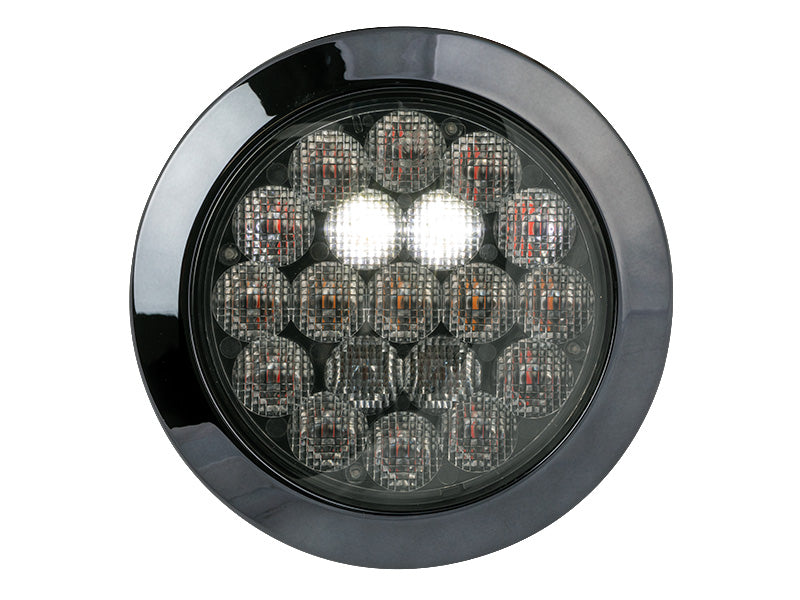 10-30V LED aizmugurējais lukturis, ECE R148, EMC R10, IP67, melns, kreisais/labais