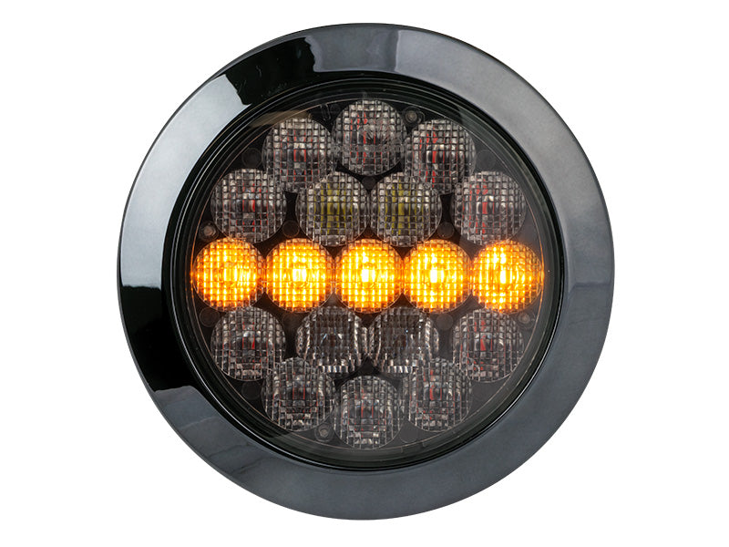 10-30V LED aizmugurējais lukturis, ECE R148, EMC R10, IP67, melns, kreisais/labais