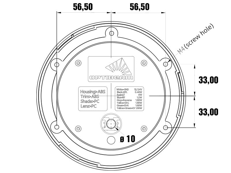 10-30V LED aizmugurējais lukturis, ECE R148, EMC R10, IP67, melns, kreisais/labais