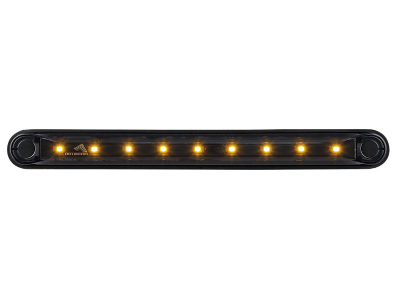 OPTIBEAM LED gabarītgaisma Dark Phantom, dzeltena, 10-36V, IP67, 239 mm