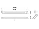 OPTIBEAM LED gabarītgaisma Dark Phantom, dzeltena, 10-36V, IP67, 239 mm