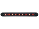 OPTIBEAM Dark Phantom LED gabarītlukturis sarkans, 10–36 V, IP67, 9 LED, 239,4 mm, 2 kontaktu atvērtais kabelis