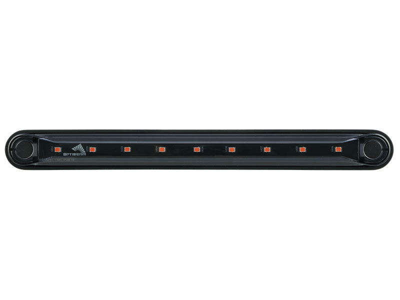 OPTIBEAM Dark Phantom LED gabarītlukturis sarkans, 10–36 V, IP67, 9 LED, 239,4 mm, 2 kontaktu atvērtais kabelis