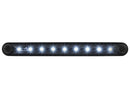 OPTIBEAM Dark Phantom LED gabarītlukturis balts, 10–36 V, IP67, 9 LED, 239,4 mm, 2 kontaktu atvērtais kabelis