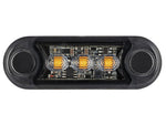 OPTIBEAM Dark Phantom светодиодная сигнальная лампа с 3 светодиодами, 8 режимами мигания, IP67, 10–36 В, жёлтая, с кабелем длиной 0,5 м