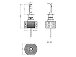Автомобильная лампа 25W 12/24V AUTOLINE LED-H1, ECE R10, холодный белый свет 6000K