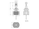 25W 12/24V AUTOLINE LED-H11 autopirn, ECE R10, jahe valge valgus 6000K