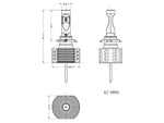 25W 12/24V AUTOLINE LED-HB3 billampa, ECE R10, kallvitt ljus 6000K