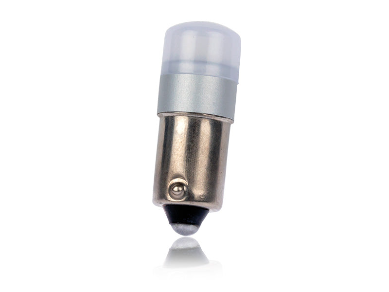 0.6W(65Lm/110Lm) 12/24V AUTOLINE LED car bulbs 2gb, BA9s, 50 mA @12V, cool white light 6000K