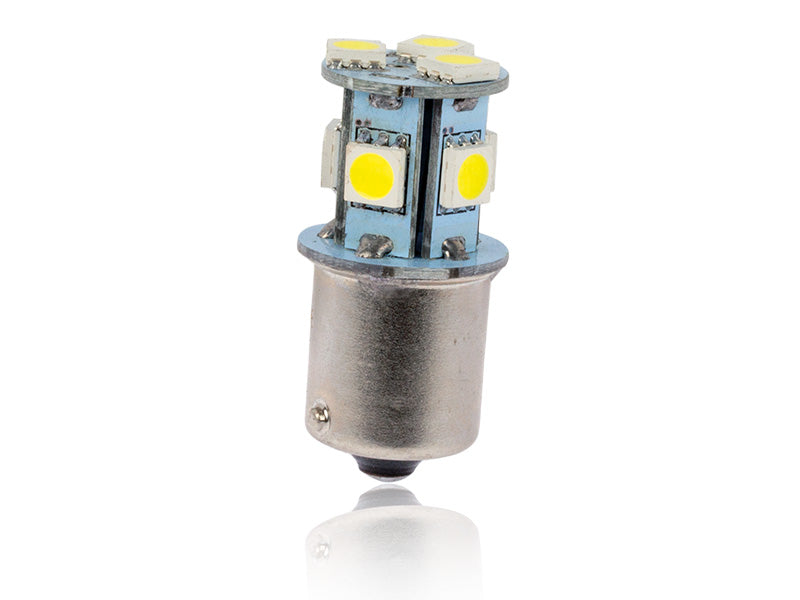 2.1W(180Lm/360Lm) 12V AUTOLINE LED car bulbs 2gb, BA15s, 179 mA, cool white light 6000K