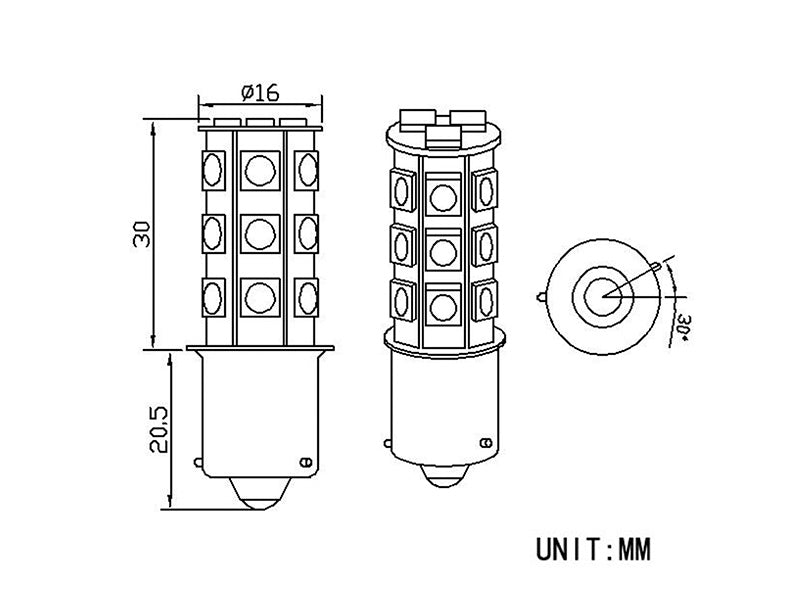 2.1W (180Lm/360Lm) 12V AUTOLINE светодиодные автомобильные лампы 2gb, BAU15s, 179 мА, холодный белый свет 6000K