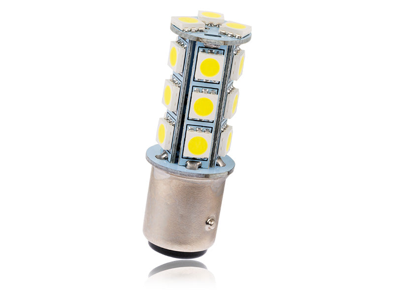 2.1 W / 0.5 W(180/44 lm) 12V AUTOLINE LED car bulbs 2gb, BAU15d, 179/43 mA, cool white light 6000K