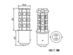 2.1 W / 0.5 W(180/44 lm) 12V AUTOLINE LED car bulbs 2gb, BAU15d, 179/43 mA, cool white light 6000K