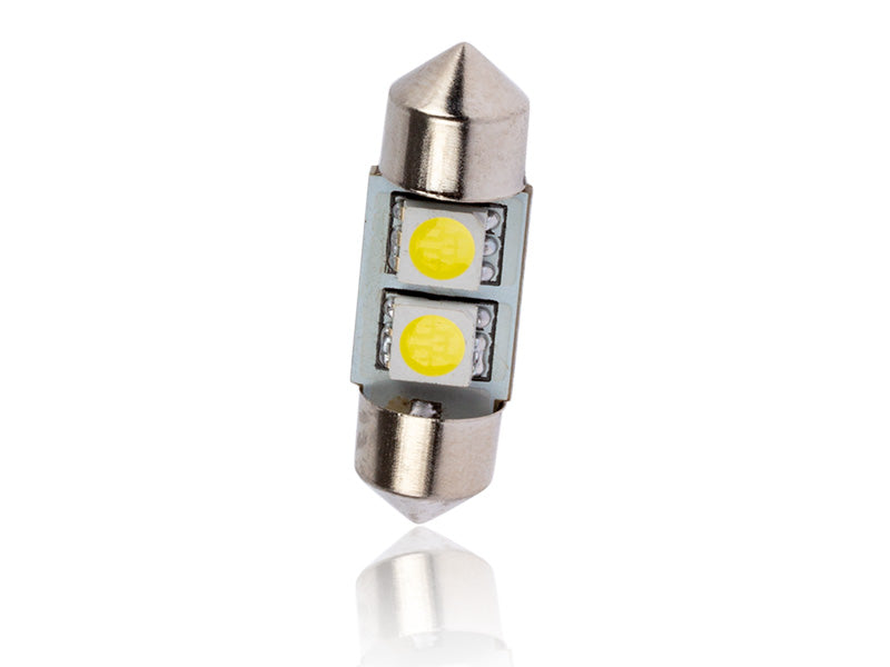 0.43W(21/40Lm) 12V AUTOLINE LED auto spuldzes 2gb, SV8.5, 36 mA, auksti balta gaisma 6000K