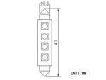 0,73W (36/80Lm) 12V AUTOLINE LED autopirnid 2gb, SV8.5, 60 mA, jahe valge valgus 6000K
