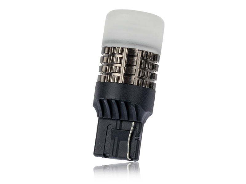 6.6W(380Lm/2400Lm) 12/24V AUTOLINE LED car bulbs 2gb, T20, W3x16d, 570 mA @12V, cool white light 6000K
