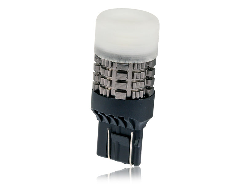 6.1 W / 2.1 W(380/160Lm,2400Lm) 12/24V AUTOLINE LED auto bulbs 2gb, T20, W3x16q, 500/180 mA @12V, cool white light 6000K
