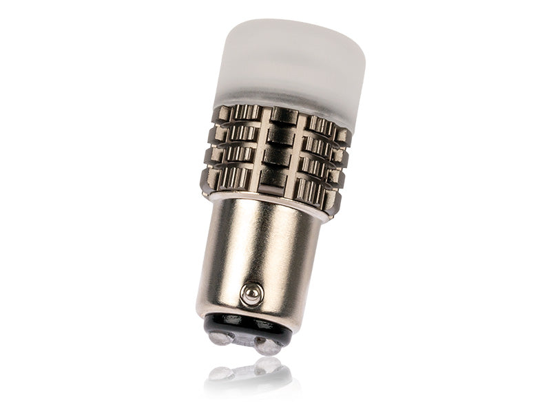 (21/5W) 4,2/1,4W  320/130lm / 660lm 12/24VAUTOLINE LED auto spuldzes 2gb, BAY15d, 340/120 mA @12V, auksti balta gaisma 6000K