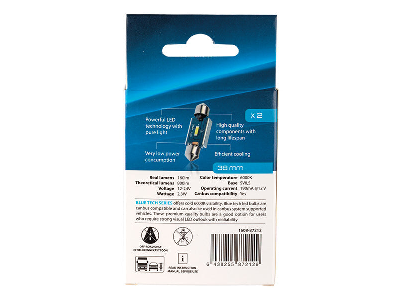 LED pirn 380mm 2 tk Värvitemperatuur 6000K