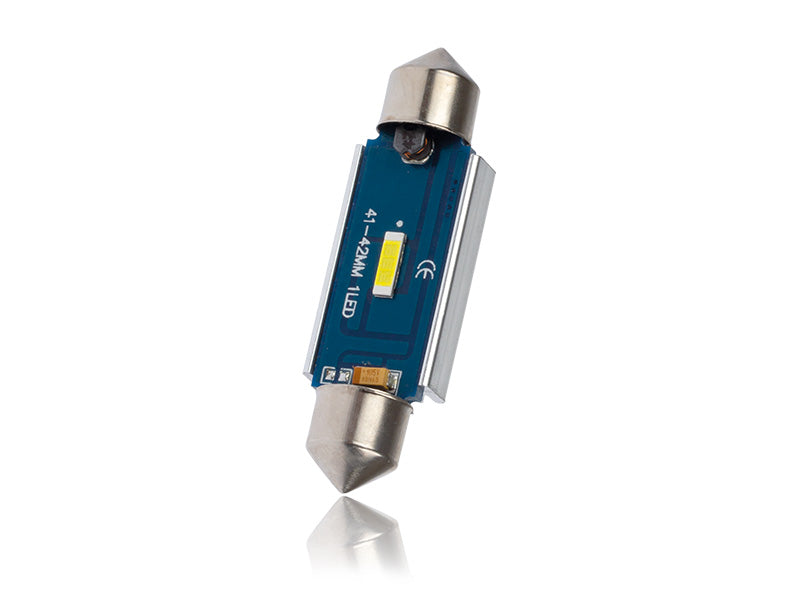 2.3W(160Lm/800Lm) 12/24V AUTOLINE LED car bulbs 2gb, SV8.5, 190 mA @12V, cool white light 6000K