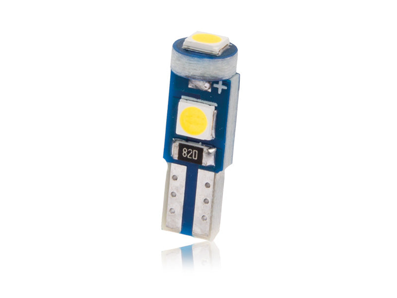 0.6W(51Lm/330Lm) 12V AUTOLINE LED autolamp 2gb, T5, 49 mA, jaheda valge valgus 5000K
