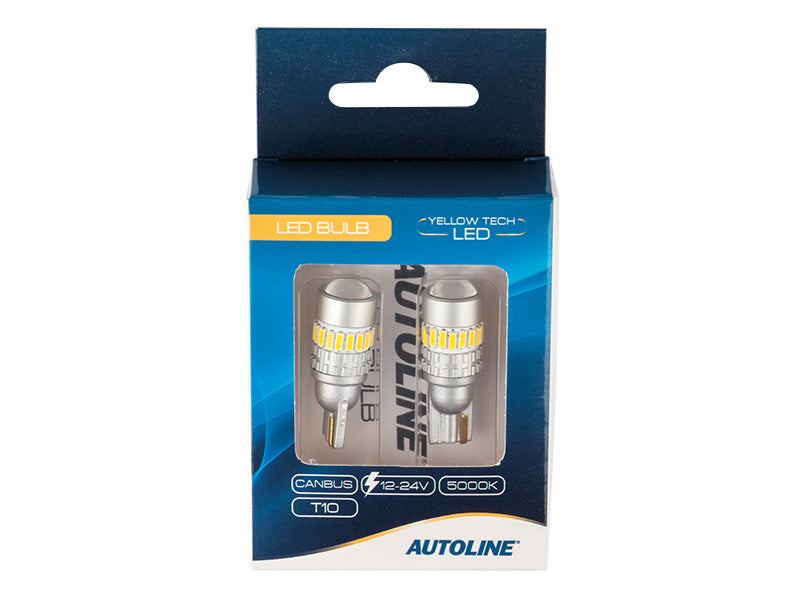Led T10 bulb. 2gb pack, Lumen: 945 lm, Voltage: 12/24V, Colour temperature: 5000 K