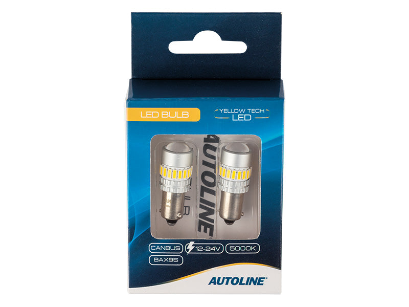4.8W (450Lm/945Lm) 12/24V AUTOLINE LED автомобильные лампы 2gb, BA9s, 320 мА @12V, холодный белый свет 5000K