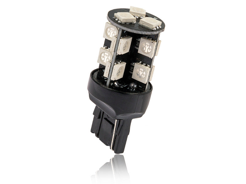 2.4 W / 0.5 W(30.5/8.5 lm/90Lm) 12V AUTOLINE LED auto spuldzes 2gb, T20, W3x16q, 49/20 mA, auksti balta gaisma 6000K