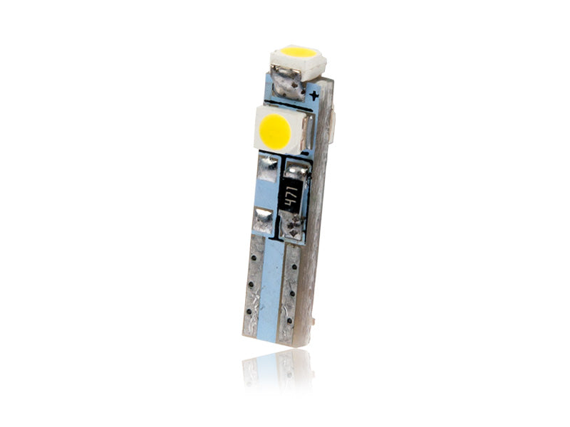 1,2 W / 0,55 W(15/48Lm) 12V AUTOLINE LED autopirnid 2gb, sinine, T5, 45 mA, jaheda valge valgus 6000K