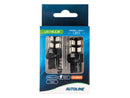 0.7W(80/140Lm) 12/24V AUTOLINE LED auto spuldzes 2gb, T10, W2.1x9.5d, 170 mA @12V, auksti balta gaisma 6000K