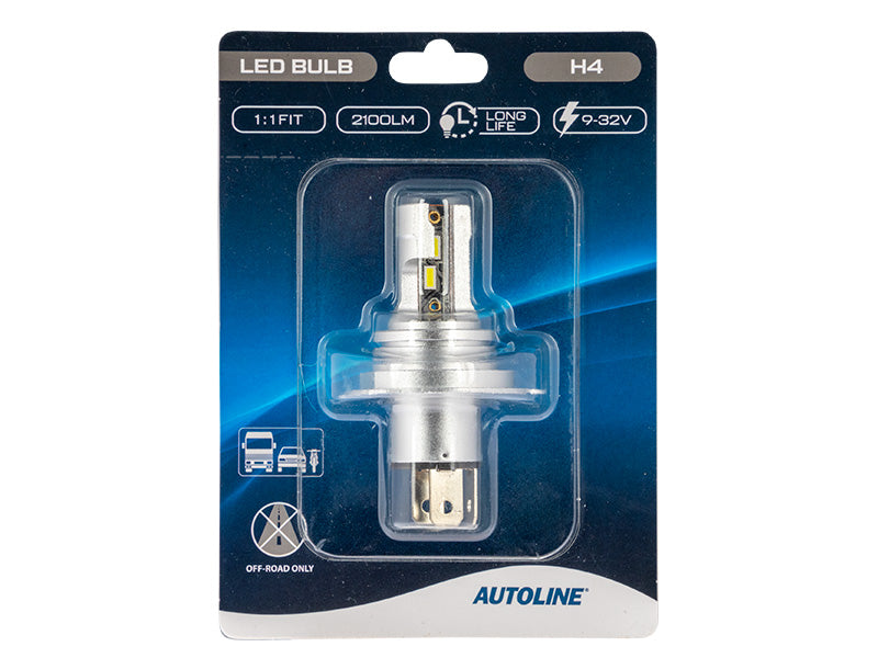 9-32V 2200Lm AUTOLINE Direct Fit LED H4 auto bulb, high white 5500K
