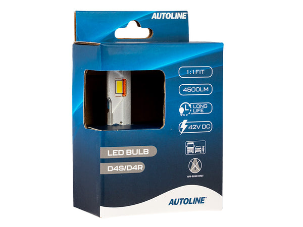 42 VDC 4500 Lm AUTOLINE Direct Fit LED D4S/D4R autospuldze, neitrāli balta gaisma 4500K