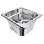 Nerūsējošā tērauda gastronomijas trauki, 1/6 izmērs, dziļums 100 mm, tilpums 1,7 l, 6 gab. komplekts