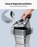 Nerūsējošā tērauda gastronomijas trauki, 1/6 izmērs, dziļums 100 mm, tilpums 1,7 l, 6 gab. komplekts