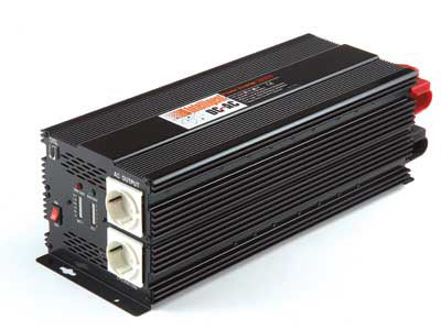 5000W 230VAC/12V INTELLIGENT auto invertors, maks. Strāvas patēriņš 500A, 2x230AC kaste. Pārejas jaudas apstrādes jauda 10000W, dīkstāves strāva <1,1A, 10,8kg,  500x169x152mm