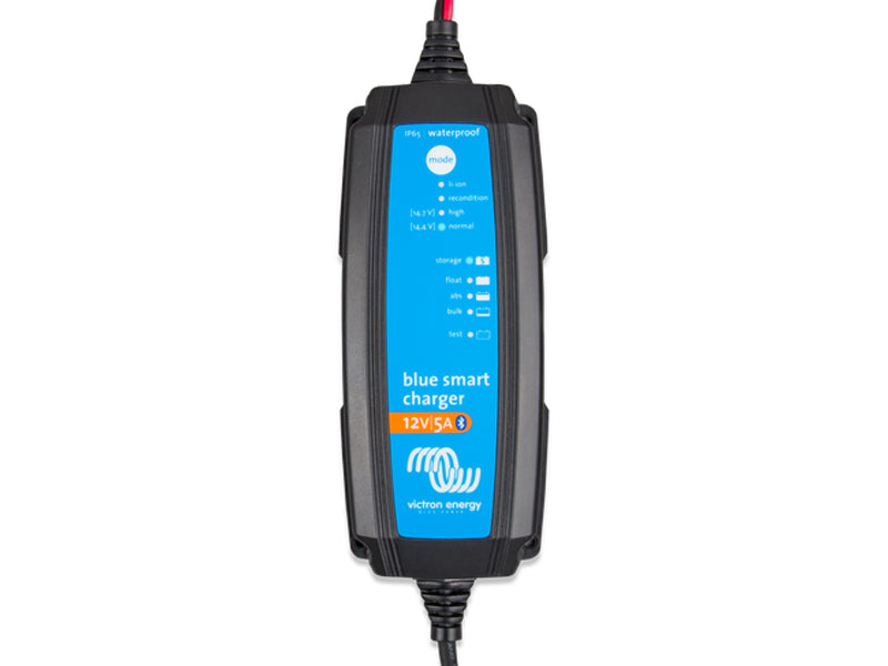 12V 5A Battery charger w. Bluetooth, Blue Smart IP65, EN 60335-1, EN 60335-2-29