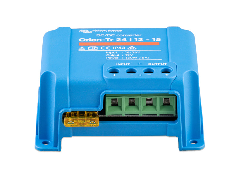 12-24V 180W Sprieguma samazinātājs 15 A, IP43, ECE R10-4, EN 60950, EN 61000-6-1/-6-2/-6-3, EN 55014-1/-2