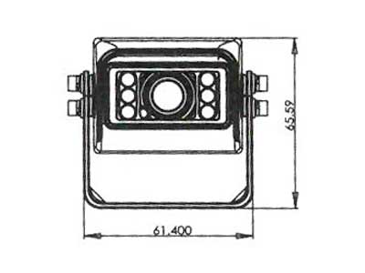 12V VEISE Atpakaļgaitas kamera, maza 4 kontaktu, IP69K