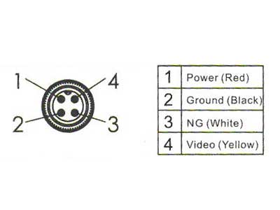12V VEISE Atpakaļgaitas kamera, maza 4 kontaktu, IP69K