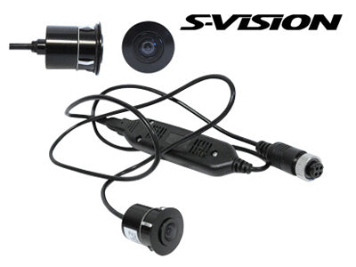 12V Mini Additional Camera for flush mounting, 150° viewing angle, 4-pin, mirror image, 23 mm, IP69K, compatible with series 1705-00010, -00011