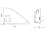 12V tagumine kaamera koos piduritulega Nissan NV400, Opel Movano, Renault Master 2010-2016, 195.5x126.6mm