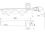12V tagakaamera koos piduritulega VW Transporter T5, 187.8x32.1mm